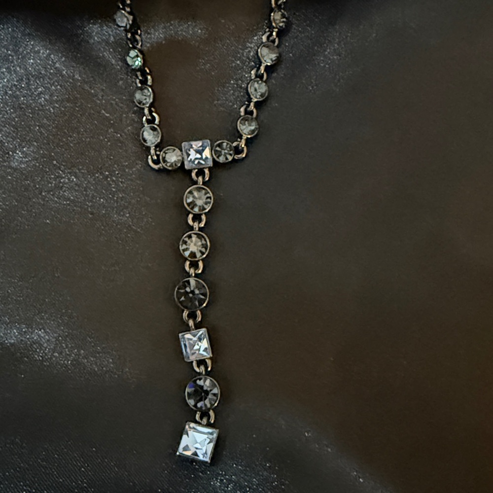 Givenchy Blue and Gunmetal Rare Stamped Necklace - Picture 3 of 10